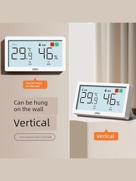Dijital Termometre Higrometre - Mavi Ekonomik Model - Resim 5
