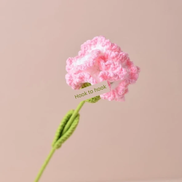 Örme Karanfil Anneler Günü Buketi - Gradyan Pembe
