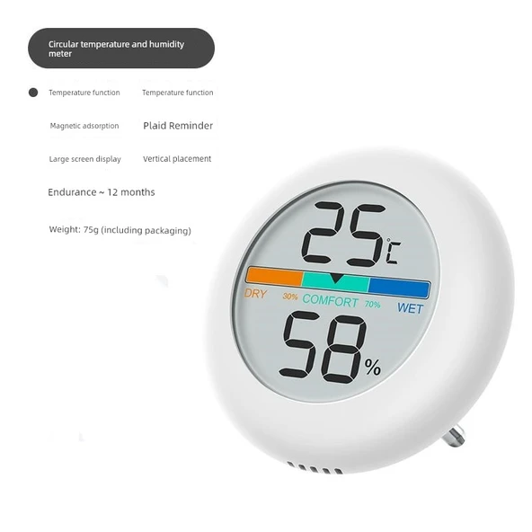 Akıllı Oda Termometresi - Düz Beyaz Minimalist