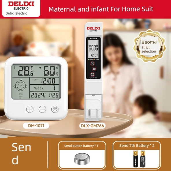 Mutfak için Dijital Termometre Higrometre Seti - Büyük Ekranlı Alarm ve Su Kalitesi Test Kalemi