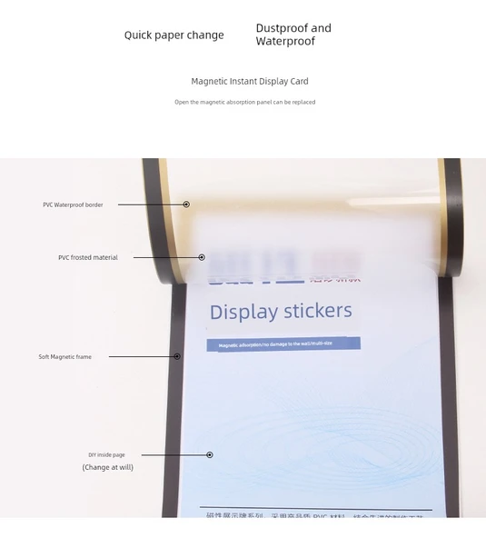 A4 Manyetik Display Sticker - Altın - Resim 12