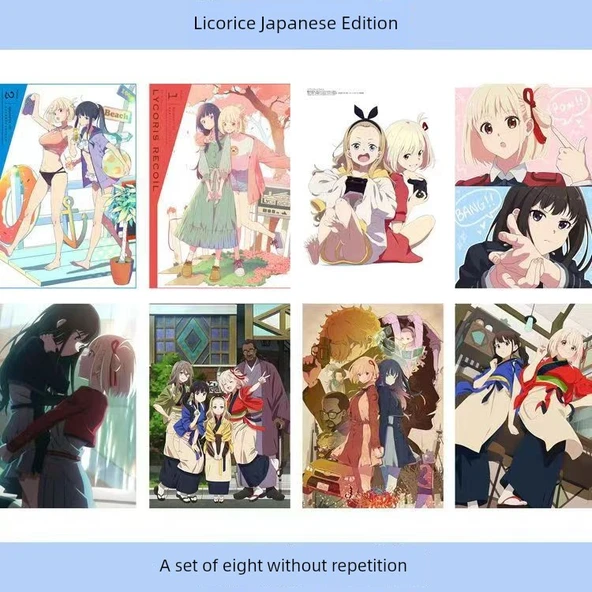 Lycoris Recoil Anime Poster A3 - 4'lü Rastgele HD Poster + Çift Taraflı Bant - 9