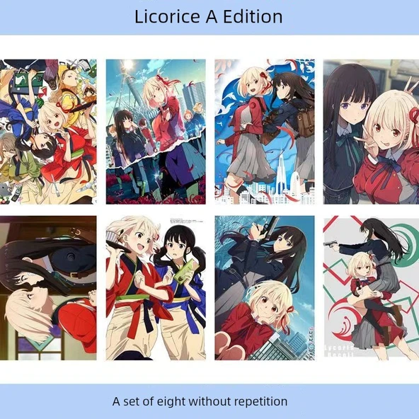 Lycoris Recoil Anime Poster A3 - 8'li HD Poster Seti - 3