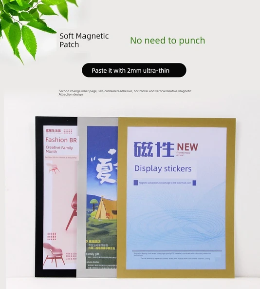 A4 Manyetik Display Sticker - Altın - Resim 7