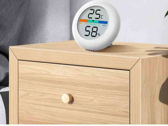 Akıllı Oda Termometresi - Düz Beyaz Minimalist - 8