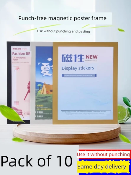 A4 Manyetik Display Sticker - Altın - Resim 2