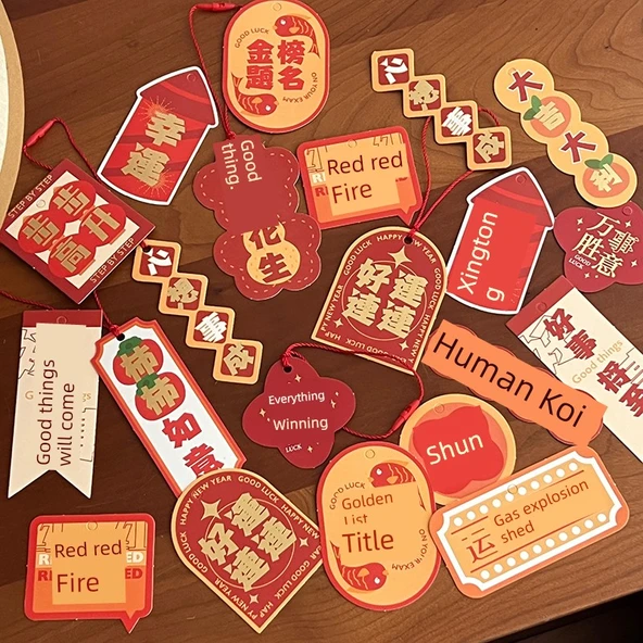 Turuncu Yapay Trabzon Hurması, Uzun Vazo ve Etiket (Model 2) - Resim 9