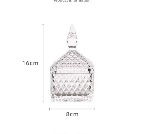 Cam Aromaterapi Saklama Kabı - Beyaz Kristal 2-4cm 100g - 12