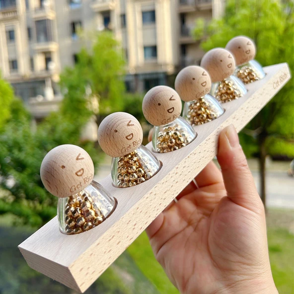 Mini Cam Saklama Kavanozu - 3 Şeffaf + 3 Renkli - 10