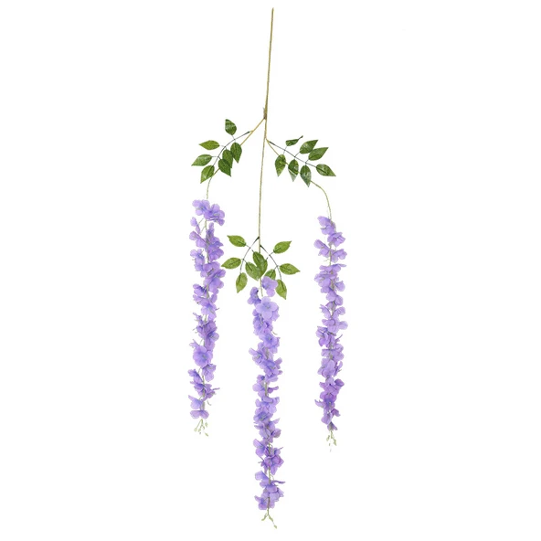 Yapay Mor Salkım Çiçek Sarmaşığı - Süt Beyazı 110cm - 5