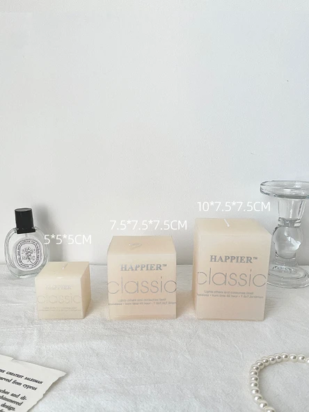 Silindir Mini Mum (1 Adet) - Kokusuz Avrupa Tarzı - 5