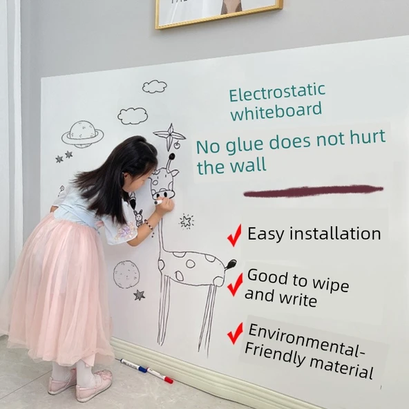 Elektrostatik Yazı Tahtası Duvar Stickerı - 45x200cm - 6