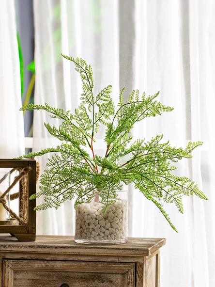 Yapay Eğrelti Otu Yaprakları - 7 Dallı Palmiye Ayçiçeği 75cm - 5