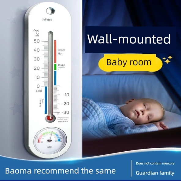 Termometre 9017 - Asılabilir ve Ayakta Durabilir - Plus Boy - Beyaz - Resim 2