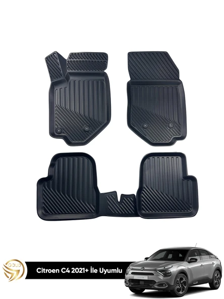 Citroen C4 2021+ 3D Havuzlu Oto Paspas