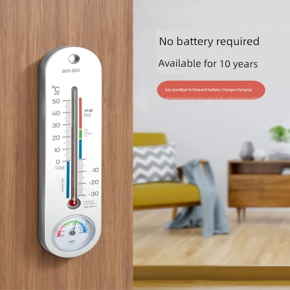Termometre 9017 - Asılabilir ve Ayakta Durabilir - Plus Boy - Beyaz - Resim 4