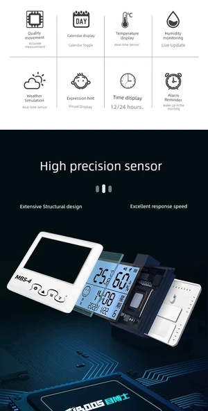 Dijital Termometre Higrometre - Manyetik Pro Şarjlı Model - 8