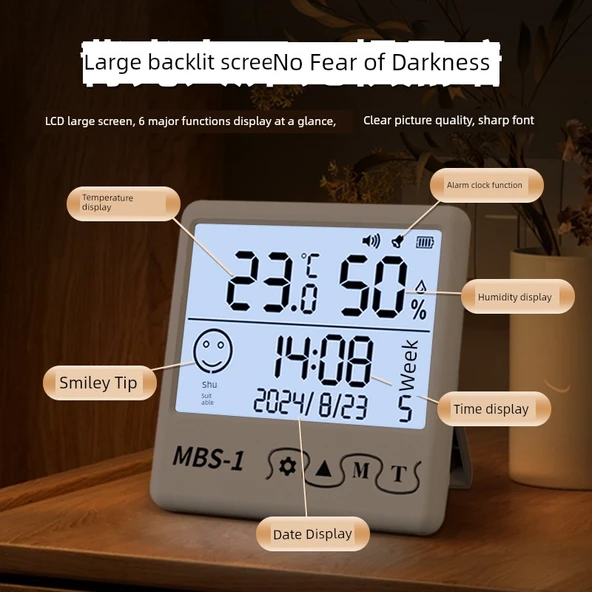 Dijital Termometre Higrometre - Manyetik Pro Şarjlı Model - 2