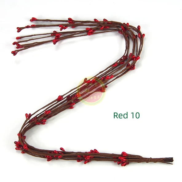 65cm DIY El Yapımı Çelenk Süsleme - Kırmızı (10 Adet)