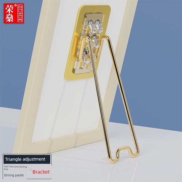 Metal Fotoğraf Çerçevesi Aparatı - 15-26cm Çerçeve Yüksekliğine Uygun - Lüks Altın Kaplama, Raskin Etiketli