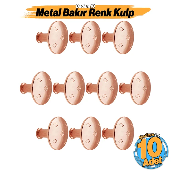 Big Düğme 10 ADET Kulp Mobilya Mutfak Çekmece Dolap Dolabı Kapak Kulpu Kulpları Kulbu Bakır Metal ürün görseli