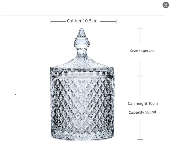Aromaterapi Kristal Cam Saklama Kavanozu - Altın Çan Kavanoz (300g) - 10