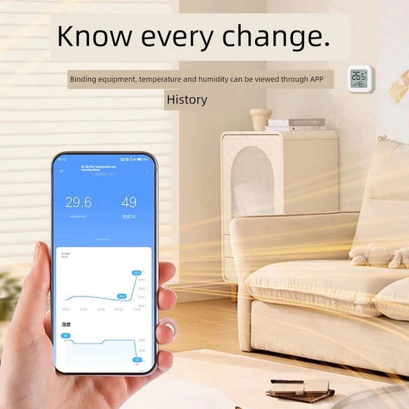 Akıllı Bluetooth Termometre Higrometre - Tekli Paket - 4