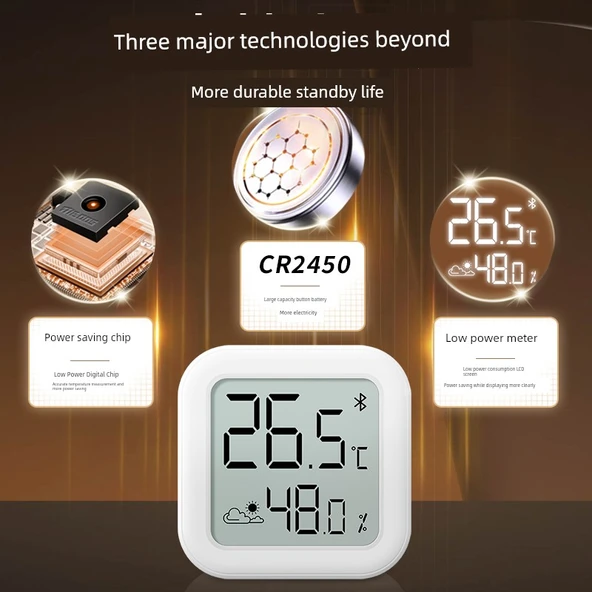 Akıllı Bluetooth Termometre Higrometre - İkili Paket - 5