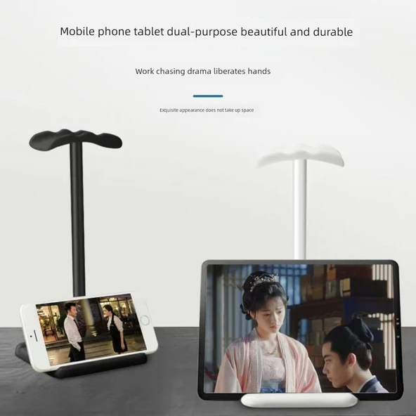 Kulaklık Standı - Beyaz - Masaüstü Oyun Kulaklığı ve Tablet Tutucu - 6