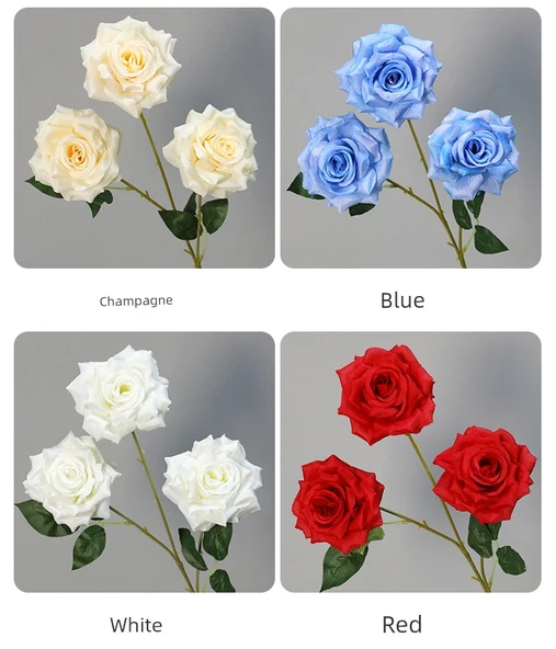 Elmas Gül Yapay Çiçek - 9 Elmas Turuncu Gül - Resim 11