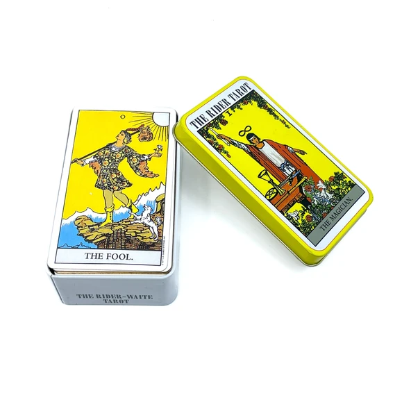 Metal Kutulu The Rider - Waite Tarot Deck Tarot Kart Destesi - 3