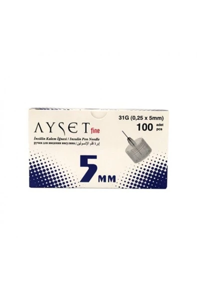 AYSET ENJEKTÖR Ayset Adet Fine Kalem Iğnesi ucu 31g 0.25 X 5mm ürün görseli 1