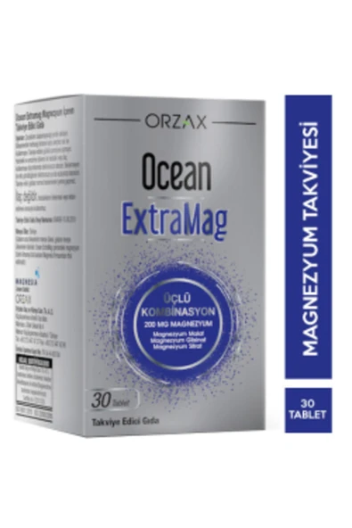 ORZAX Ocean Extramag 30 Tablet Magnezyum Takviyesi