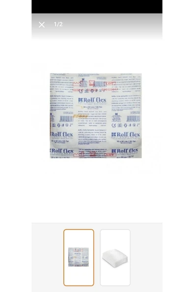 ROLLFİX Roll Flex Steril Gazlı Bez 30x80 cm 10 Paket ( 20 Adet)