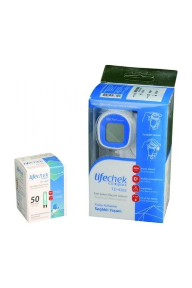 Lifechek Compact Td-4283 Kan Ölçüm Cihazı + Lifechek Smart Td-4360 Kan Ölc?u?m Stribi 50 Adet