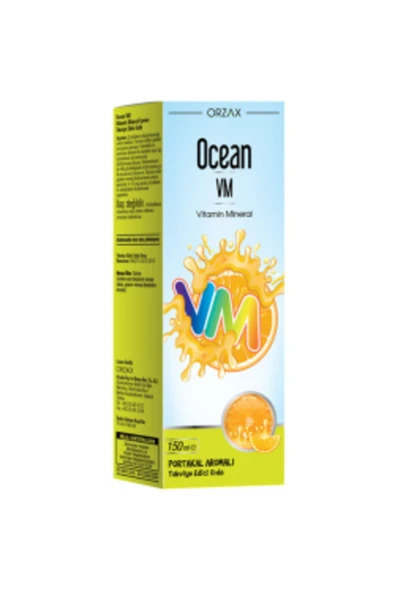 ORZAX Ocean Vm Vitamin Mineral Portakal Aromalı Şurup 150 ml