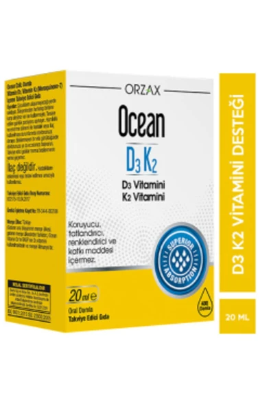 ORZAX Ocean D3k2 Damla 20 ml D3 K2 Vitamini ürün görseli
