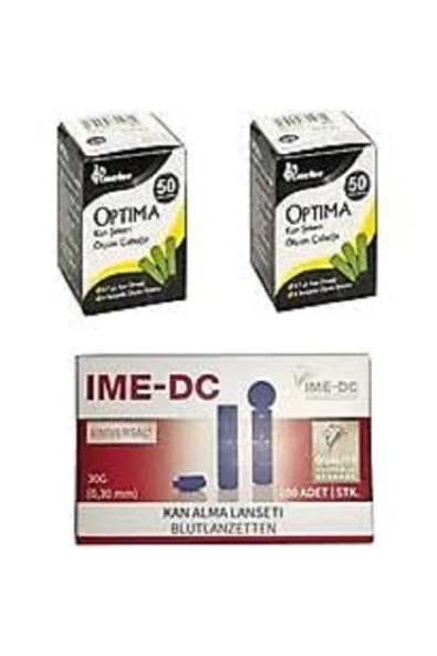 OPTİMA Şeker Strip'i 2 Kutu+ 1 Kutu Ime Dc Lancet