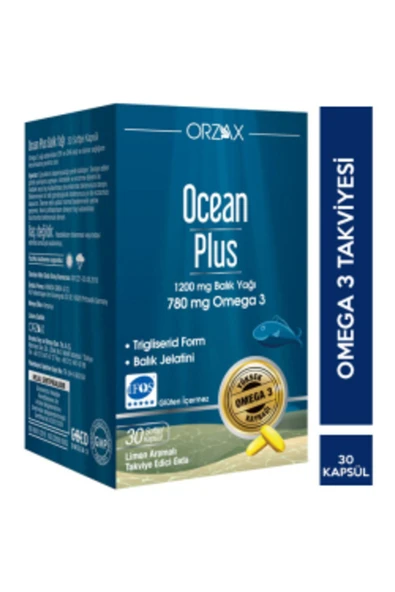 ORZAX Ocean Plus Omega 3 1200 Mg 50 Soft Jel Balık Yağı - 1