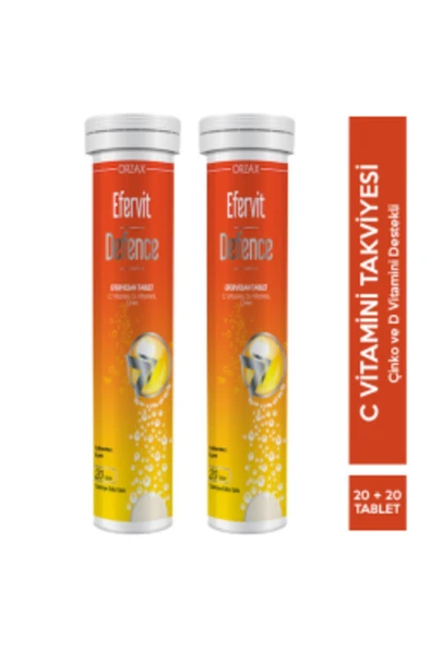 ORZAX Efervit Defence 20 Efervesan Tablet Ikincisi %50