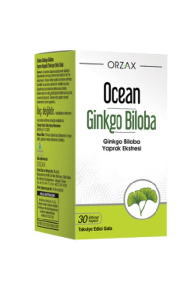 ORZAX Ocean Ginkgo Biloba 30 Kapsül Takviye Edici Gıda