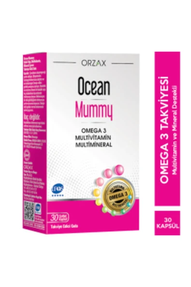 ORZAX Ocean Omega 3 Mummy 30 Kapsül Balık Yağı