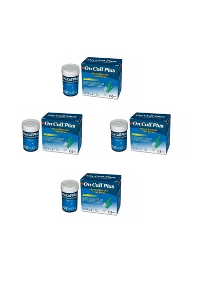 ON CALL PLUS Ölçüm Çubuğu Test Strip 200 Adet, (50 Adet X 4 Kutu) ürün görseli 1