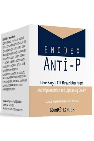 DOĞA DERMA Emodex Antı-p Leke Karsıtı Cılt Beyazlatıcı Krem 50 ml