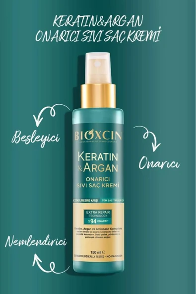 Bioxcin Keratin Argan Onarıcı Sıvı Saç Kremi 150 Ml - 2