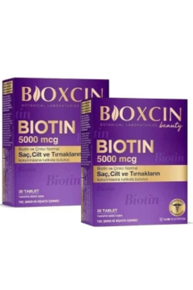 BİOXCİN Biotin 5000 Mcg 30 Tablet 2 Adet