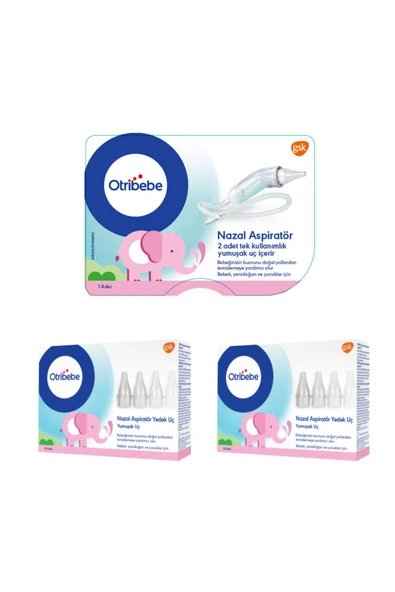 Otribebe Yumuşak Uçlu Nazal Aspiratör + 2 X Nazal Aspiratör Yedek Ucu 10'lu