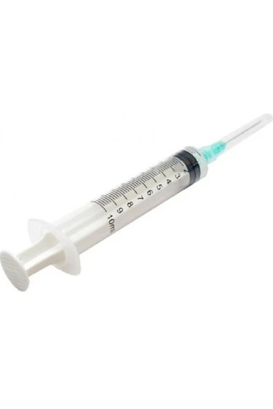 Ayset 10 ml Enjektör Steril 10 cc 3 Parça Yeşil (50 adet)