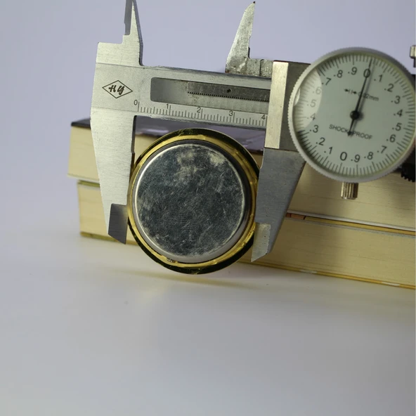 Mini Araba Saati - 45/40mm - Altın Kasa - Beyaz Zemin - Arap Rakamlı - 8
