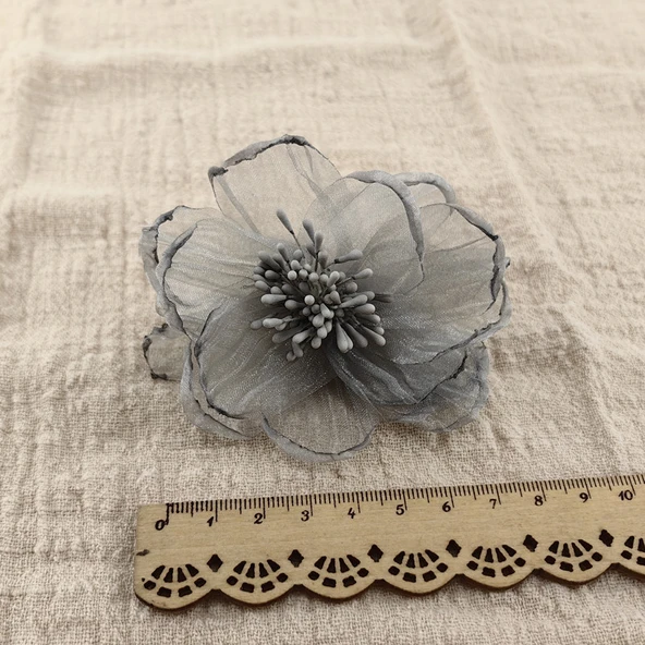 DIY El Yapımı Retro Sanatsal Yapay Çiçek Aranjmanı - Gri